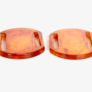 1930s butterscotch Bakelite sash buckles